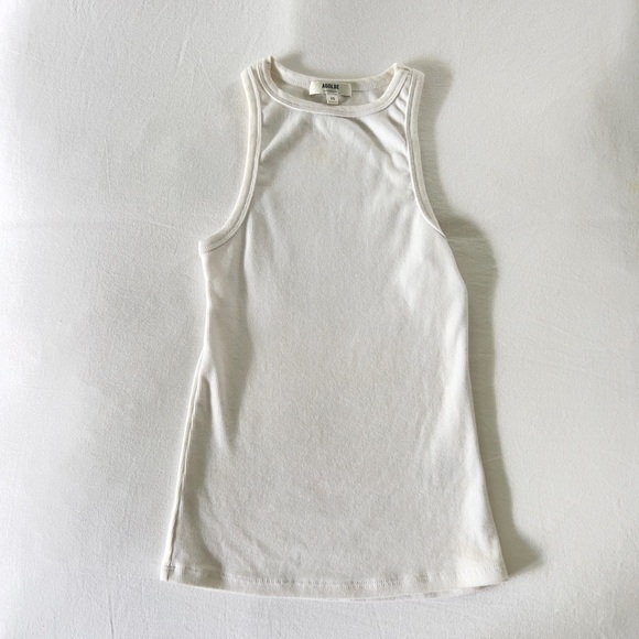 Agolde Ribbed Classic White Tank - Picture 5 of 7